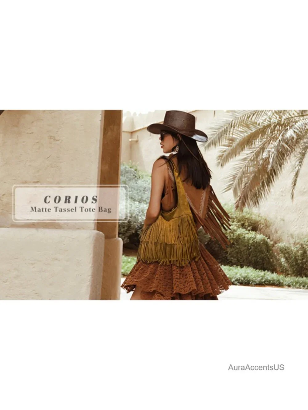 Vintage Fringe Hobo Shoulder Bag with Tassels Large Tote Suede Purse Western